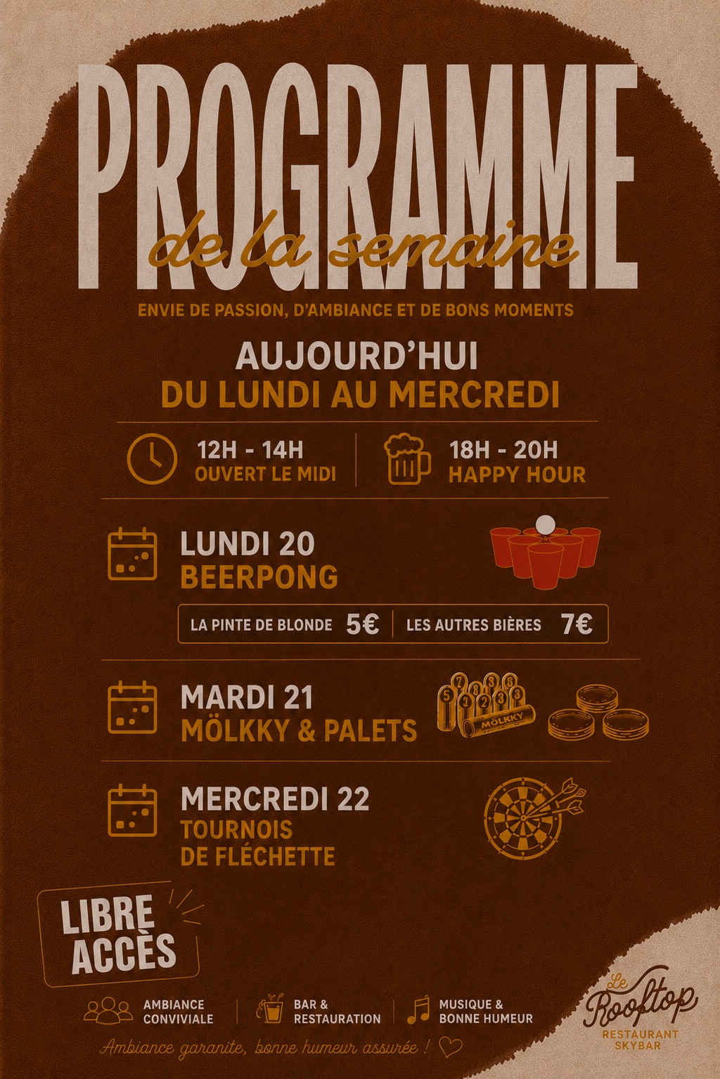 formule midi le rooftop poitiers