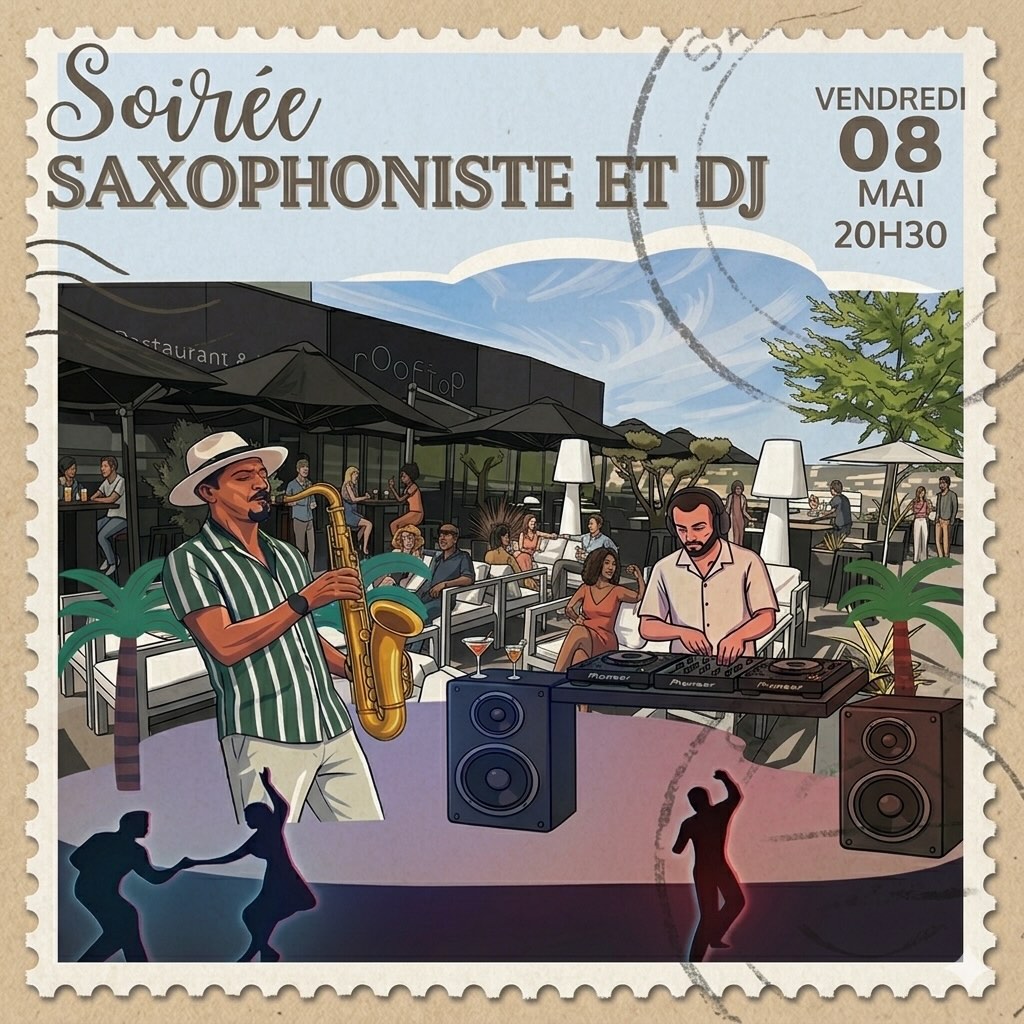 programme en image du restaurant le Rooftop